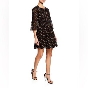 Diane Von Furstenberg flora fleur dot dress size Small black